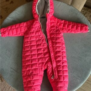 Snozu Pink Quilted Kids Puffy SnowSuit